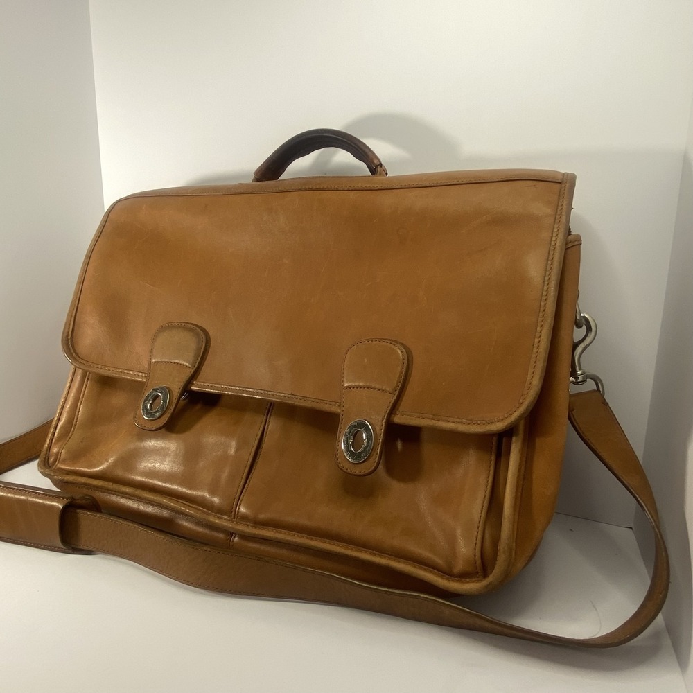Coach Messenger Bag Mens Large Leather Laptop Briefcase Shoulder Strap F70375